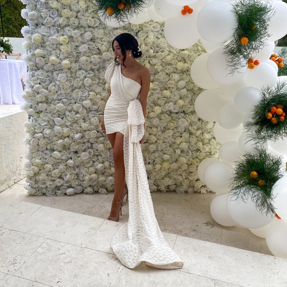 COPY - Luciana balderrama white lace dress bridal